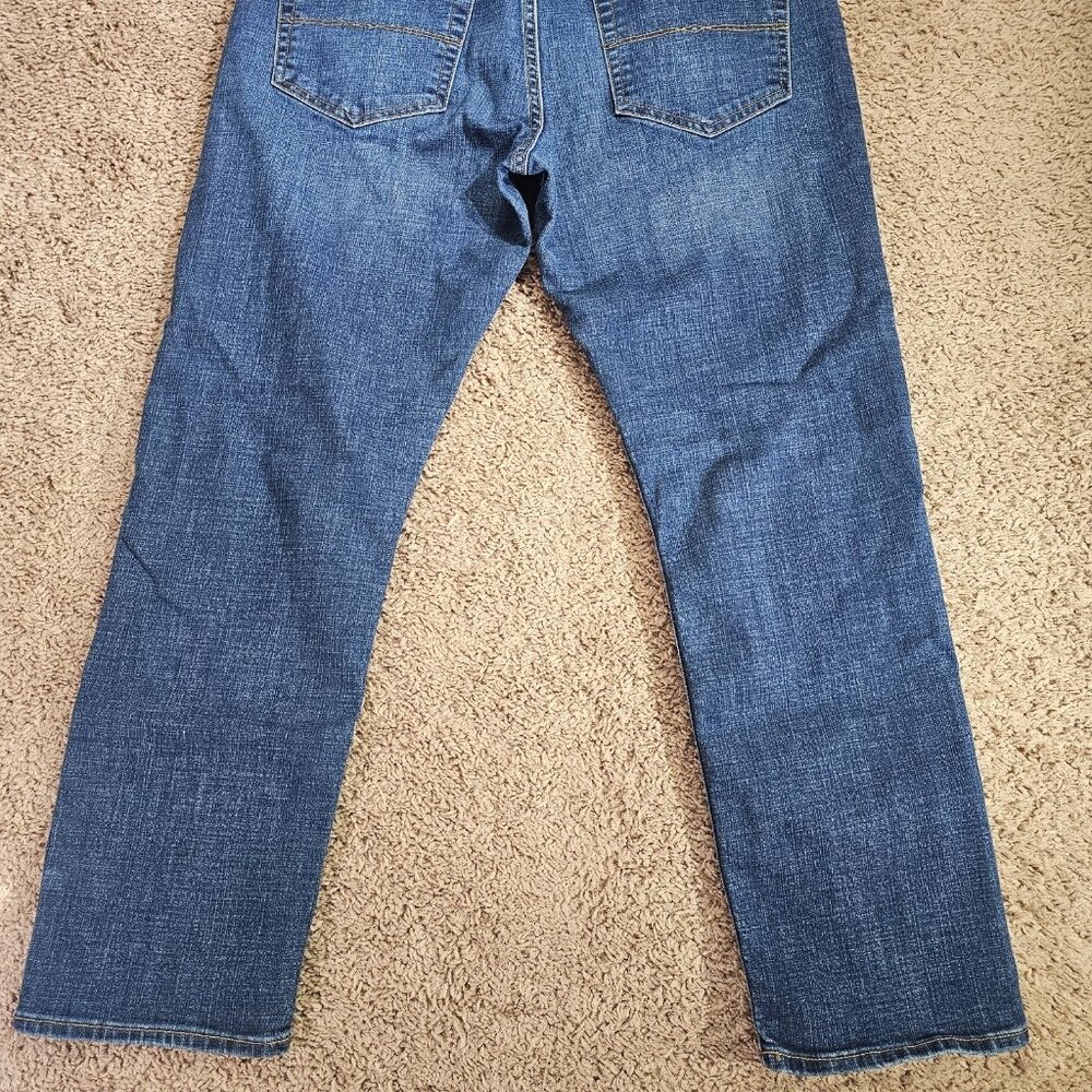 Lucky Brand 121 Slim Straight Jeans Men Tag 36x30 Act 38x28.5 Blue Stretch Denim - Picture 11 of 13